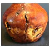 K - Vintage Handcrafted Burled Wood Bud Vase