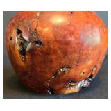 K - Vintage Handcrafted Burled Wood Bud Vase
