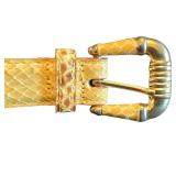 K - Saks Fifth Avenue Genuine Snakeskin Belt - Large