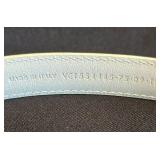 K - Yves Saint Laurent Ivory Leather Belt - Like New