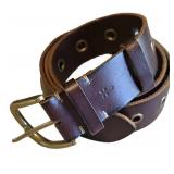 K - Frye Women's Leather Belt with Grommets - 41.5 Inch Length