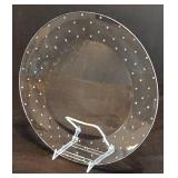 K - Kate Spade Larabee Dot Clear Crystal Cake Plate - 12-Inch Diameter