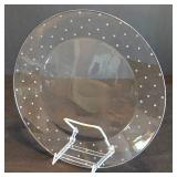 K - Kate Spade Larabee Dot Clear Crystal Cake Plate - 12-Inch Diameter