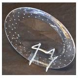 K - Kate Spade Larabee Dot Clear Crystal Cake Plate - 12-Inch Diameter
