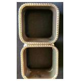K - F.B. Rogers Provincetown Pewterlite Napkin Rings (12) - Silver-Toned Pitcher on Tray