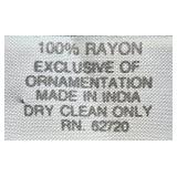 K - Oscar de la Renta 100% Rayon Square Scarf - 47-Inch Square
