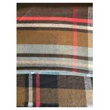 K - Assorted Plaid Scarves - Diamond Pattern Wrap & Check Plaid (Lot of 2)