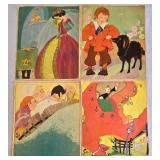 K - Mother Goose Signed Paper Prints (Lot of 4)  Nursery Rhymes