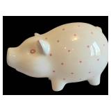 K - Tiffany & Co Hand Painted Piggy Bank, Made in Italy