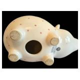 K - Tiffany & Co Hand Painted Piggy Bank, Made in Italy