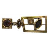 K - Patricia Locke Unicorn Swarovski Crystal Brooch - Geometric Statement Pin