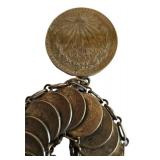 K - Vintage Mexican Peso Coin Bracelet with 1 Peso Pendant - 8 Inch Length