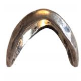 K - JA Sterling Arrow Brooch & Triangulation Ring - Sterling Silver, Size 6 (Lot of 2)