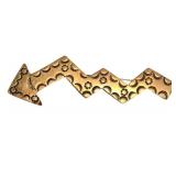K - JA Sterling Arrow Brooch & Triangulation Ring - Sterling Silver, Size 6 (Lot of 2)