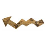 K - JA Sterling Arrow Brooch & Triangulation Ring - Sterling Silver, Size 6 (Lot of 2)