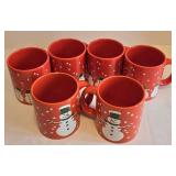 K - Waechtersbach Snowman Mugs - 2 Styles (Lot of 6)