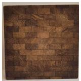 K - Wooden Kitchenware Lot: 10-Inch Salad Bowl on 10.5-Inch Square Pedestal, 12-Inch Cutting Board,