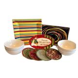 K - Crate & Barrel, Fitz & Floyd & Assorted Holiday Dinnerware