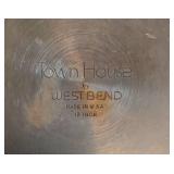 K - Vintage Town House by West Bend 12 Inch Skillet with Lid, 3 Qt Saucepan with Lid & 10x16 Roaster with Rack