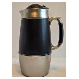 K - Crate & Barrel 442-135 Black Boardroom Carafe & Allgo Stainless Steel Carafe (Lot of 2)