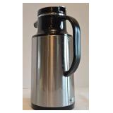 K - Crate & Barrel 442-135 Black Boardroom Carafe & Allgo Stainless Steel Carafe (Lot of 2)