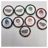 M&M’s World Poker Chip & Tote Bag Lot