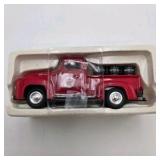 Road Champs 1956 Ford F-100 Pickup Metal Truck Texaco Motor Oil 5” Collectible