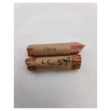 1954 Wheat Penny Rolls – One Full Roll & One Partial Half Roll