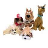 Lot 5pc Dog Plush Toys - Scooby-Doo Plush, Firefighter Dog, Pound Puppies PP Dog Plush