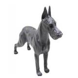 Great Dane Collector Lot - Large Standing Great Dane Statue, Small Standing Great Dane Figurine, Reclining Dog Figure, Wall Hook Decor