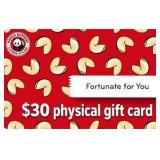 $30 Panda Express Physical Gift Card