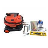 Armor All 2 HP Wet/Dry Vacuum with Mixed Hand Tools, Level, Zip Ties and Oil Filter