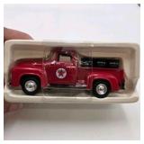 Road Champs 1956 Ford F-100 Pickup Metal Truck Texaco Motor Oil 5” Collectible