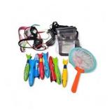 Mixed Pool, Swim & Outdoor Toy Lot with 3-Ring Pool, Tennis Set & Water Toys