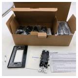 ELEGRP Decorator Wall Receptacle Outlets 15 Amp Matte Black 10 Pack