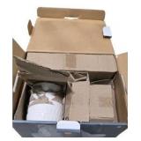 42 Piece White Elements Paloma Embossed Ceramic Dinnerware Set