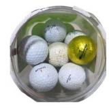 Golf Ball Lot in Plastic Jar - Mixed Brands