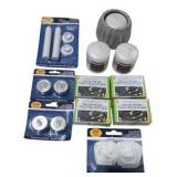 Mixed Candle and LED Light Lot – Flameless Candles, Wine LED Lights, Tea Lights and Decorative Candle Holders