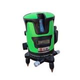 Green Multi-Line Laser Level with Case, 360 Degree Base and Adjustable Feet