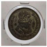 Mixed Coin Lot – Kennedy Half Dollars, Eisenhower Dollars, Buffalo Nickel, V Nickels, Barber Dimes, Foreign Coins & Nixon Medal