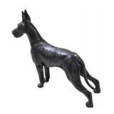 Great Dane Collector Lot - Large Standing Great Dane Statue, Small Standing Great Dane Figurine, Reclining Dog Figure, Wall Hook Decor