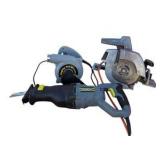Corded Tool Lot With Black & Decker Saw, Performax Reciprocating Saw & Mighty Pro Blower