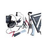 Mixed Hand Tool & Accessory Lot with Ear Protection, Squares, Pliers & Cutters