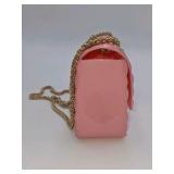 Pink Quilted Chain Strap Shoulder Bag with Gold-Tone Hardware