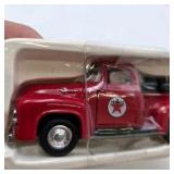 Road Champs 1956 Ford F-100 Pickup Metal Truck Texaco Motor Oil 5” Collectible
