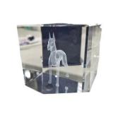 Vintage Great Dane Collectibles Lot Lucite Etched Dog Plaque in Case, Pin, Bow Tie, Photo Book