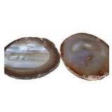 Lot of 4 Pieces Great Dane Dog Art Lot Hand Painted Agate Slabs and Hand Painted Wood Plaques AMCDC Award