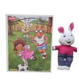 Arthur's Bunny Friend Plush Toy Lot & Kids Puzzle