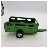 Lot of 2 Vintage Hubley Kiddie Toy Diecast Metal Cattle Trailer & Dump Truck