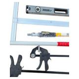 Johnson Level, Drywall T-Square, Pole Extension and Measuring Tool Lot